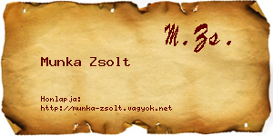Munka Zsolt névjegykártya